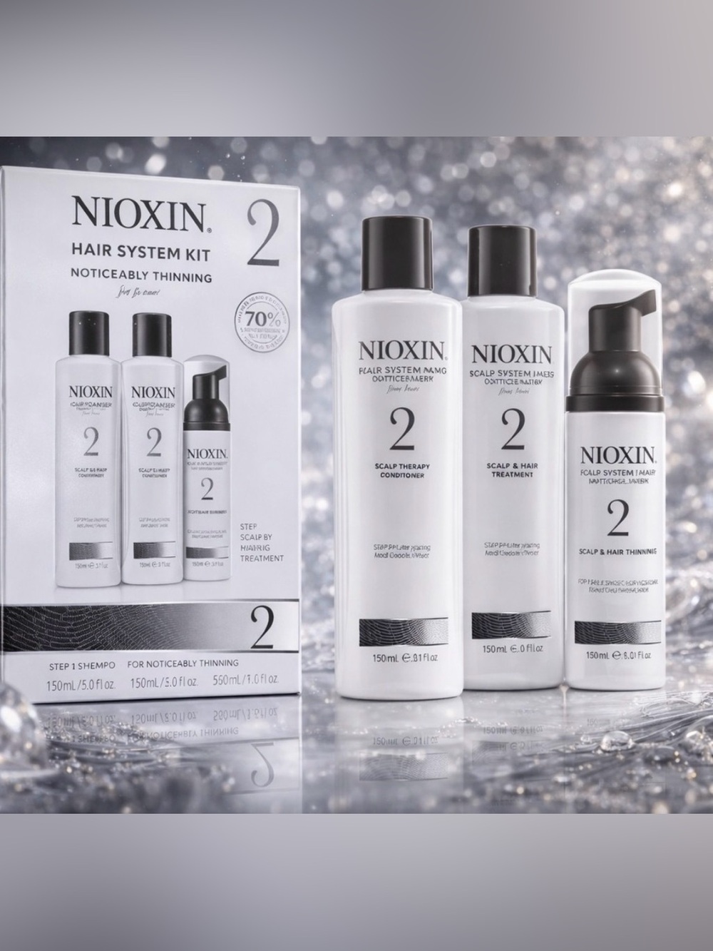 Nioxin System 2 Scalp Therapy & Hair Treatment Kit - White
